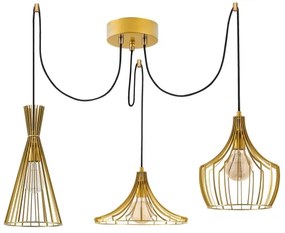 Csillár zsinóron MEZOPOTAMYA 3xE27/40W/230V pók arany