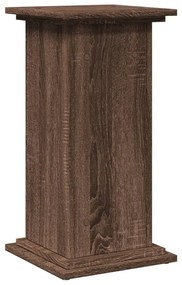 barna tölgy szerelt fa bemutatóállvány tárolóval 31x30x60 cm