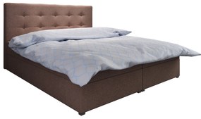 Franciaágy Boxspring 140 cm Fade 1 (sötétbarna) (matraccal és tárolóhellyel). 1046475