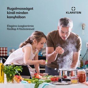 Klarstein EasyCook, üvegkerámia főzőlap, 6100 W, forgó szabályozó, fekete