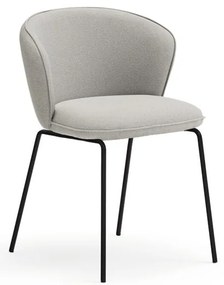 Világosszürke kárpitozott étkezőfotel szett 2 db-os Add – Teulat