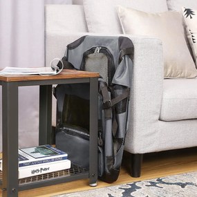 Összecsukható kutyahordozó, l-es szállítótáska, szürke | feandrea