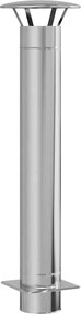 vidaXL Kémény Kiterjesztés Ezüst 35 x 35 x 132 cm Rozsdamentes acél