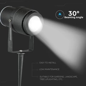 LED Kültéri lámpa LED/12W/100-240V IP65 fekete - zöld fény