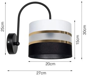 Fali lámpa CORAL 1xE27/60W/230V fekete