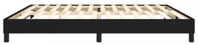 fekete szövet ágykeret matrac nélkül 200 x 200 cm