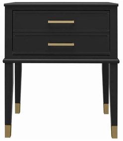 Fekete éjjeliszekrény Westerleigh – CosmoLiving by Cosmopolitan