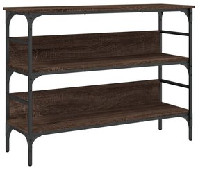 barna tölgyszínű szerelt fa tálalóasztal 100 x 32 x 75 cm