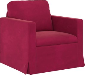 vidaXL Kanapé Bordó 78 x 78 x 80 cm Bársony