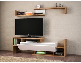 DREAM nappali szekrénysor barna/fehér színben