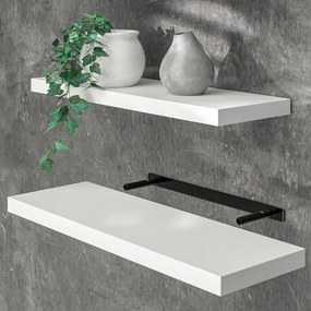 FIGO + fali polc konzollal, 70cm, fehér Casaria