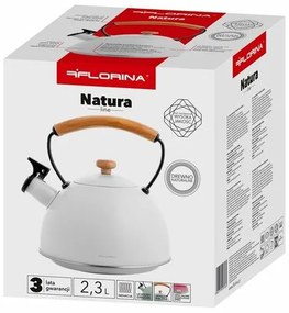 Florina Natura Line Rozsdamentes acél teáskanna 2,3 l, fehér