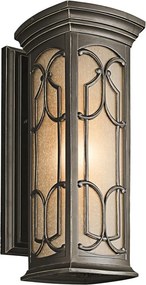 ELSTEAD KL-FRANCEASI-M FRANCEASI Klasszikus Kültéri Fali Lámpa Borostyán, Antik Bronz E27 IP44