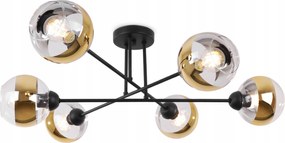 Mennyezeti Lámpa Lógó Csillár Fekete Arany Csillogó Loft Gömbök A Nappaliba