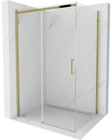 Mexen Omega zuhanykabin 120x100cm, 8mm ĂŒveg, aranyprofil ĂĄtlĂĄtszĂł ĂŒveg, 825-120-100-50-00