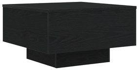 LED világítással rendelkező dohányzóasztal Fekete tölgy 55x55x31 cm