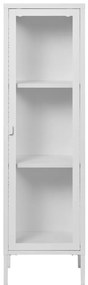Brisbane keskeny vitrin, 1 üvegajtó, acél, fehér 40x35x140 cm