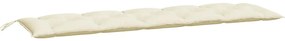 2 db krémfehér oxford szövet kerti padpárna 180 x 50 x 7 cm