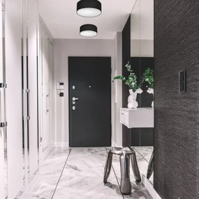 SIRJA mennyezeti lámpa 1xE27/60W/230V, 35 cm átmérő, fekete