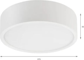 Mennyezeti lámpatest NATURAL 1xE27/15W/230V átm. 27,5 cm fenyő/fehér