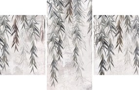 Kép - Fűzfa gallyak szürke vakolatban (90x60 cm)