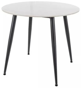 Kerek étkezőasztal RION 90 cm kerámialappal, fehér márvány