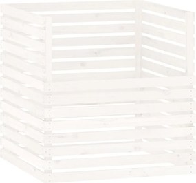vidaXL fehér tömör fenyőfa komposztáló 100x100x102 cm
