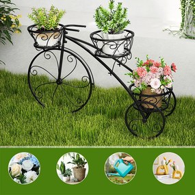 Fém bicikli virágtartó