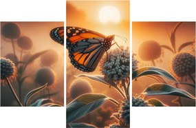 Kép – Pillangó a lenyugvó napban (90x60 cm)