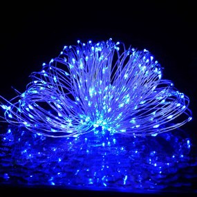 8 funkciós kék fényű tündérfényfüzér 400 LED-del 40 m