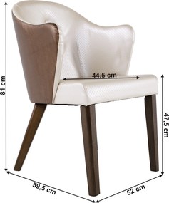Étkező szett 1+6, dió/bézs/barna, HARISON
