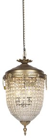 Art Deco lógólámpa kristály 40cm arany - Cesar