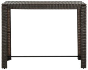 vidaXL barna polyrattan kerti bárasztal 140,5 x 60,5 x 110,5 cm