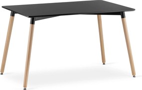 AKCIÓ Fekete étkezőasztal ADRIA 120x80 cm II. osztályú