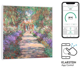 Klarstein Wonderwall Air Art Smart, infravörös hősugárzó, 60 x 60 cm, 350 W, alkalmazás, kerti út