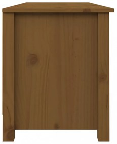 mézbarna tömör fenyőfa cipőtároló pad 110 x 38 x 45,5 cm