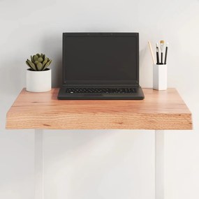 világosbarna asztallap 60x60x(2-6) cm kezelt tömör élőszegélyes