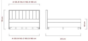 ALICIA kárpitozott ágy 180x200 cm, matracokkal és matractopperrel, tárolóhellyel, bézs