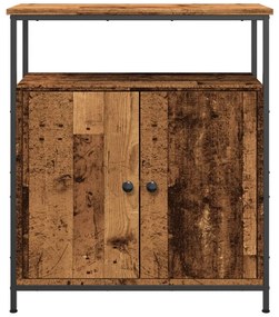 antik fa színű szerelt fa tálalószekrény 70 x 30 x 80 cm
