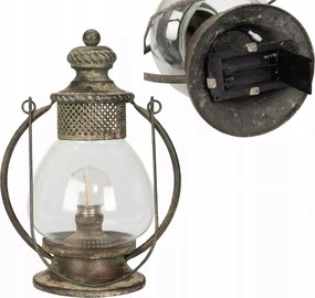 Lampion Led Lámpa Retro Fém Üveg Karácsonyi Nappali Otthon