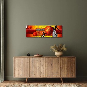 Kép - Az emberiség festménye (órával) (90x30 cm)