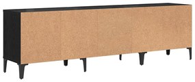 TV szekrény Musta tammi 150 x 30 x 44,5 cm Műszaki fa és vas