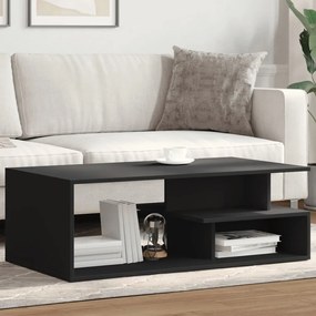 Fekete szerelt fa dohányzóasztal 102x55x35 cm