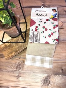 Konyhai törülköző 3 szett Home Beige
