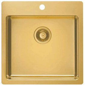 ALVEUS 1107052 - Mosogató PURE 52,5x51,5 cm rozsdamentes/bronz