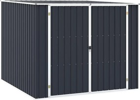 vidaXL antracitszürke horganyzott acél kerti fészer 195 x 198 x 159 cm