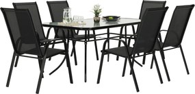 Rakásolható szék, sötétszürke/fekete, ALDERA