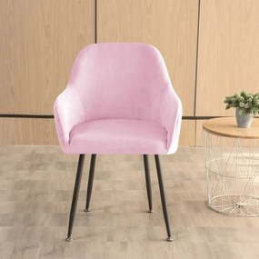 Nagy KagylószékHuzat (bársonyos, rózsaszín)