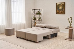 3 személyes kanapéágy Perenna Linen - Krém