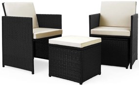 Deuba Kerti rattan szett America 4+4- fekete